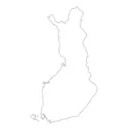 Hartă a Republicii Finlanda vector imagine
